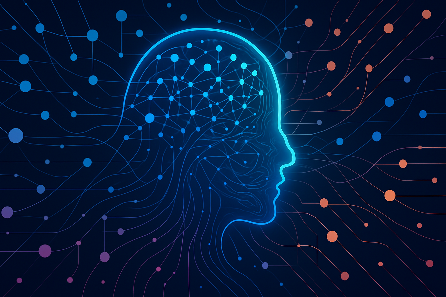 Abstract AI concept visual background